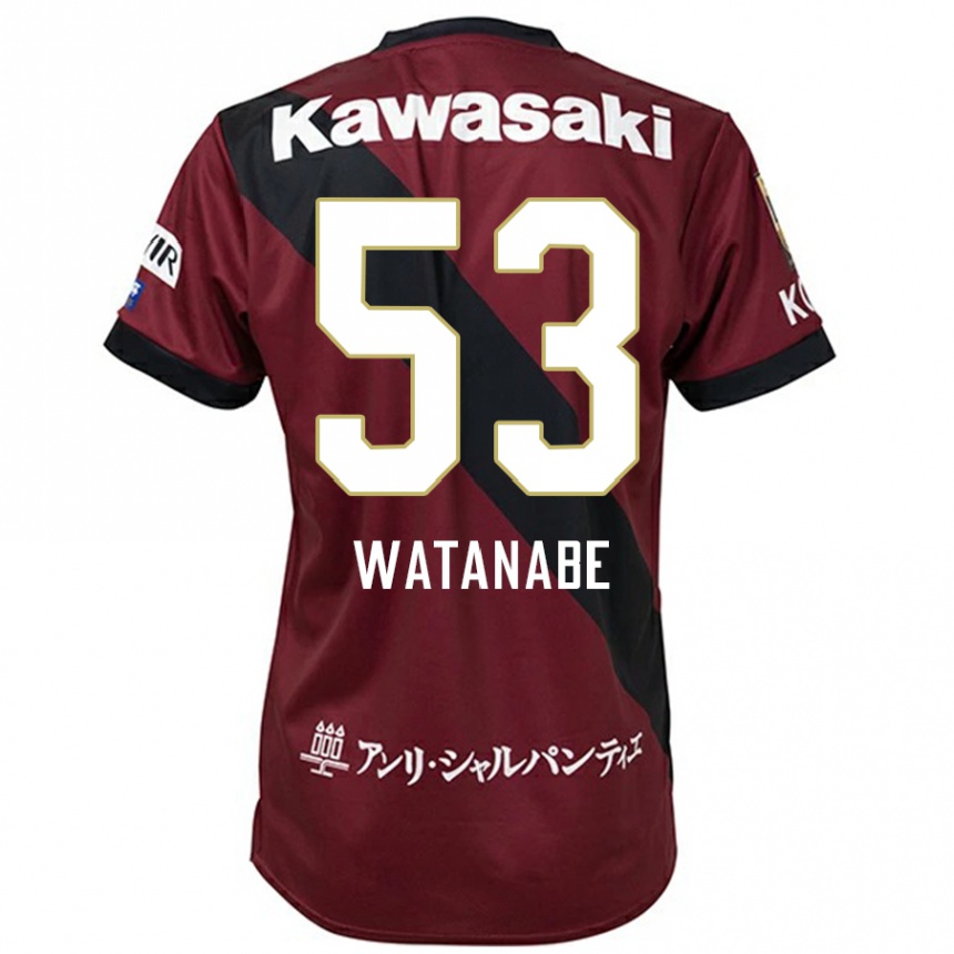 נשים כדורגל Hayato Watanabe #53 לבן שחור ג'רזי ביתית 2025/26