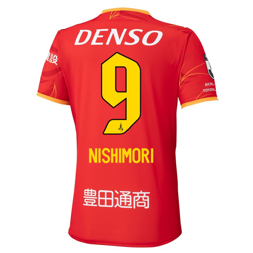 נשים כדורגל Naoto Nishimori #9 אדום צהוב ג'רזי ביתית 2025/26