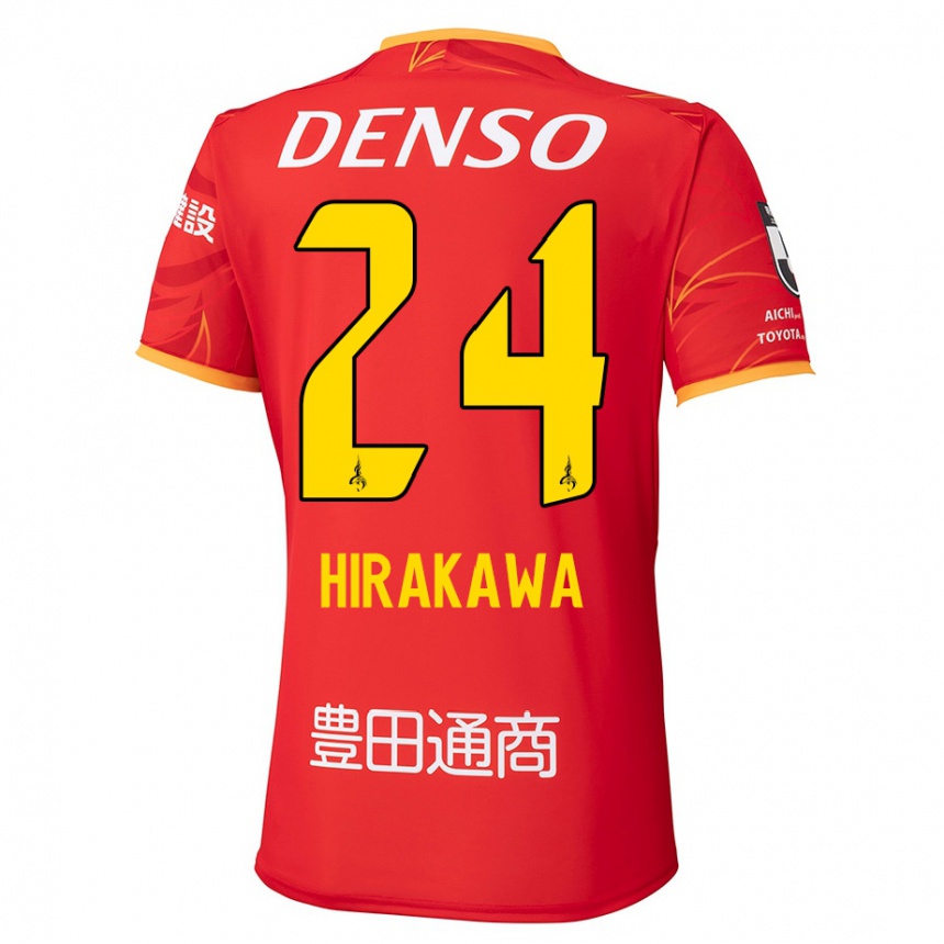 נשים כדורגל Haruto Hirakawa #24 אדום צהוב ג'רזי ביתית 2025/26
