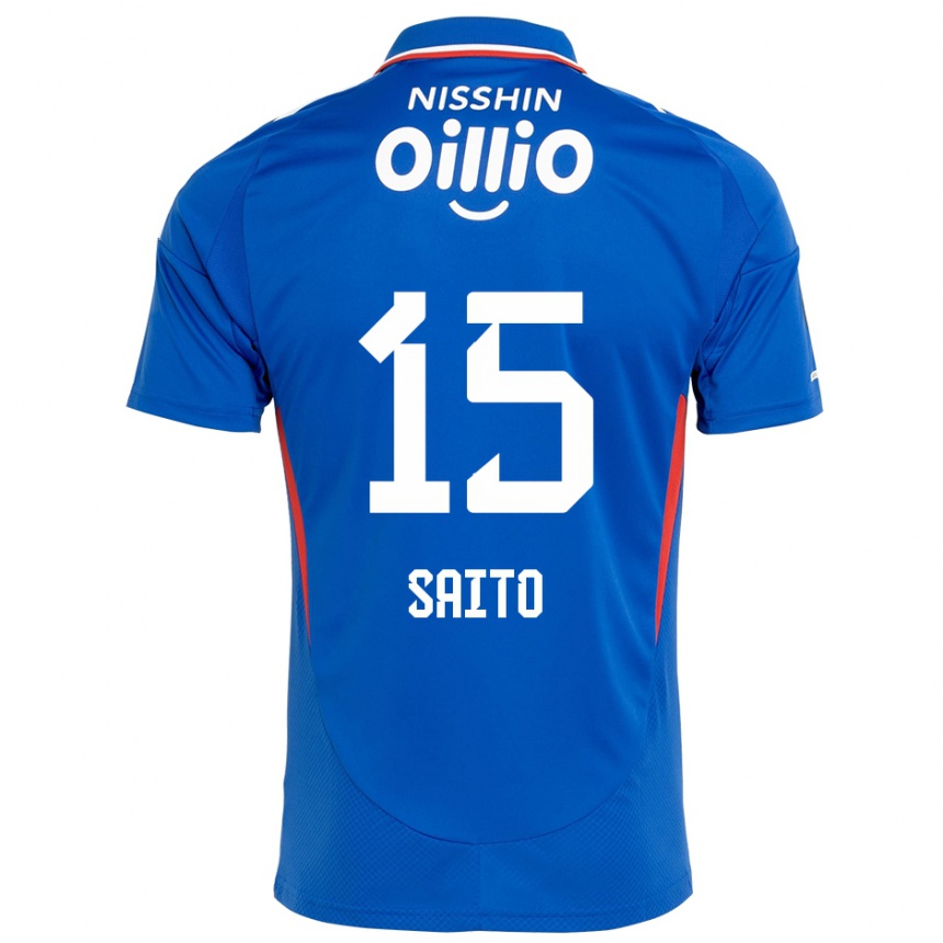 נשים כדורגל Haru Saito #15 כחול מלכותי לבן ג'רזי ביתית 2025/26