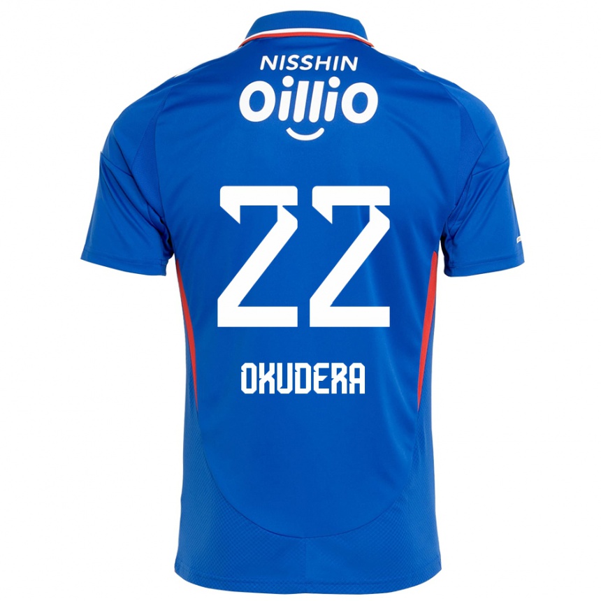 נשים כדורגל Minato Okudera #22 כחול מלכותי לבן ג'רזי ביתית 2025/26