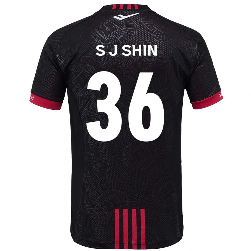 נשים כדורגל Ji-Seop Shin #36 לבן שחור ג'רזי ביתית 2025/26