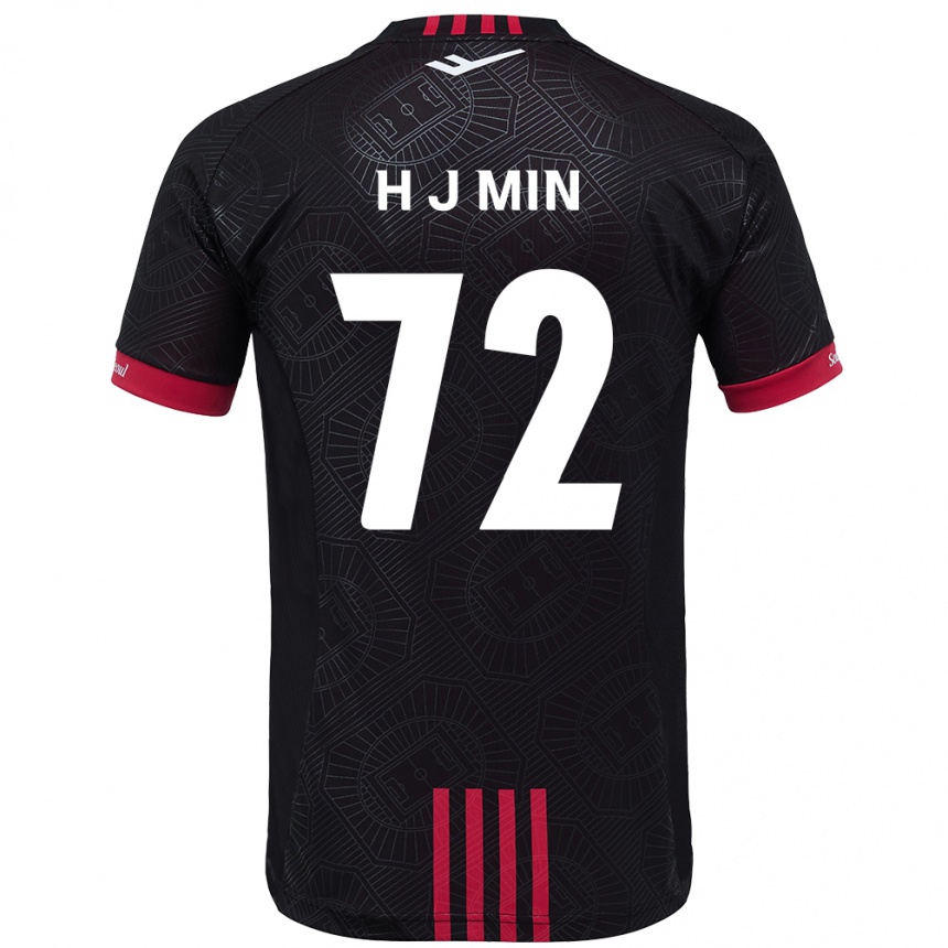 נשים כדורגל Ji-Hoon Min #72 לבן שחור ג'רזי ביתית 2025/26