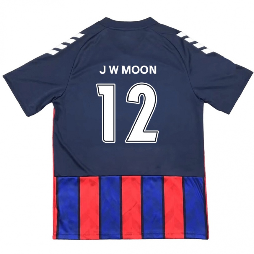 נשים כדורגל Jung-Woo Moon #12 לבן פנינה אדום ג'רזי ביתית 2025/26