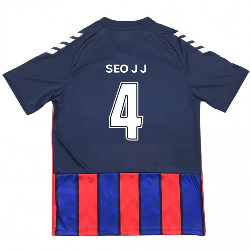נשים כדורגל Seo Jin-Ju #4 לבן פנינה אדום ג'רזי ביתית 2025/26