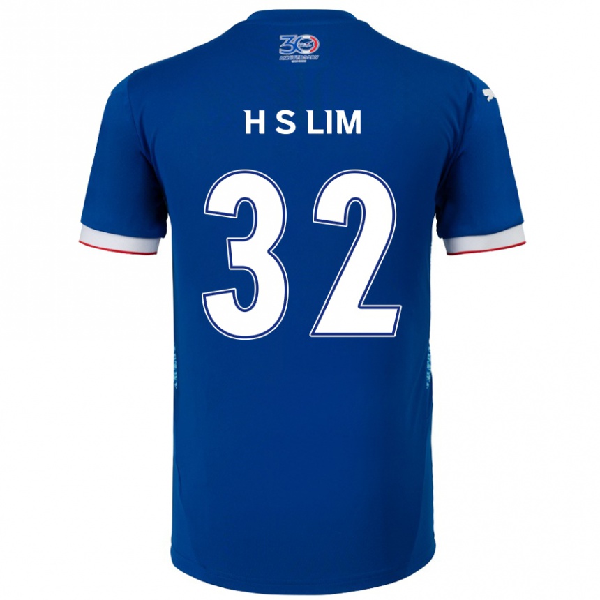 נשים כדורגל Seong-Hyeon Lim #32 לבן כחול מלכותי ג'רזי ביתית 2025/26