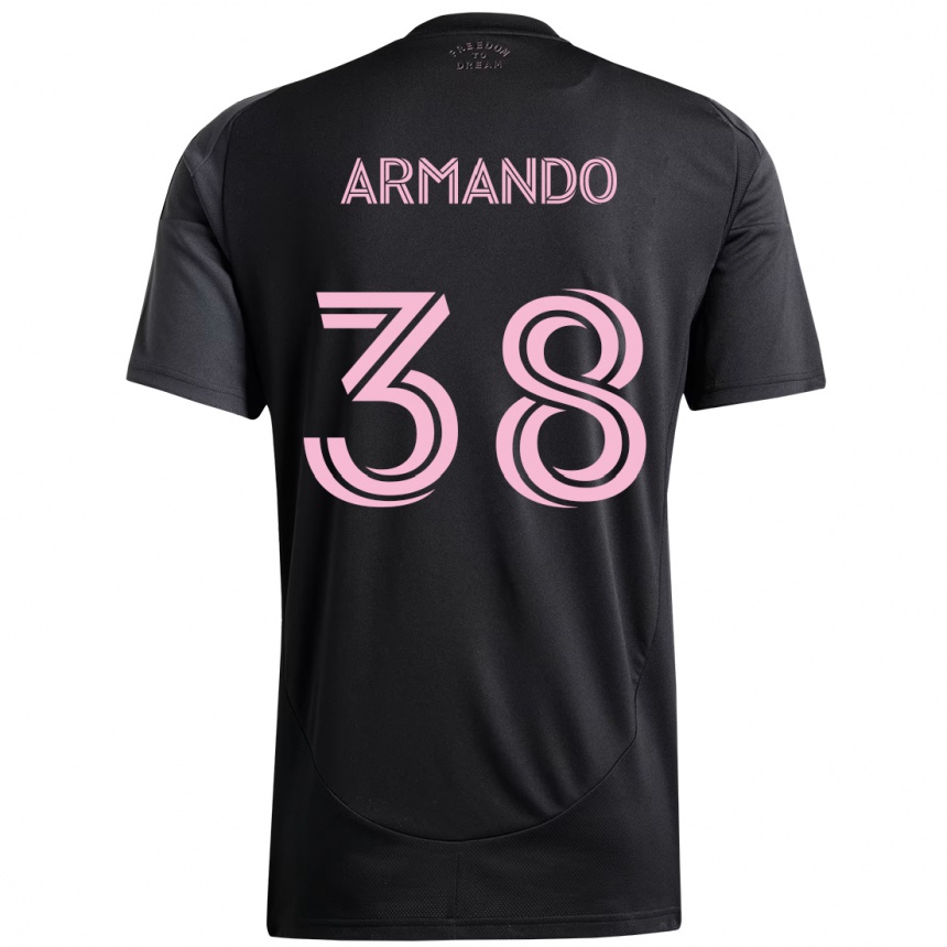 נשים כדורגל Maximo Armando #38 ורוד שחור הרחק ג'רזי 2025/26