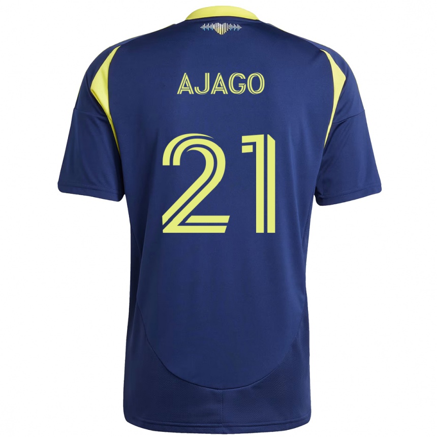 נשים כדורגל Forster Ajago #21 צהוב כחול נייבי הרחק ג'רזי 2025/26