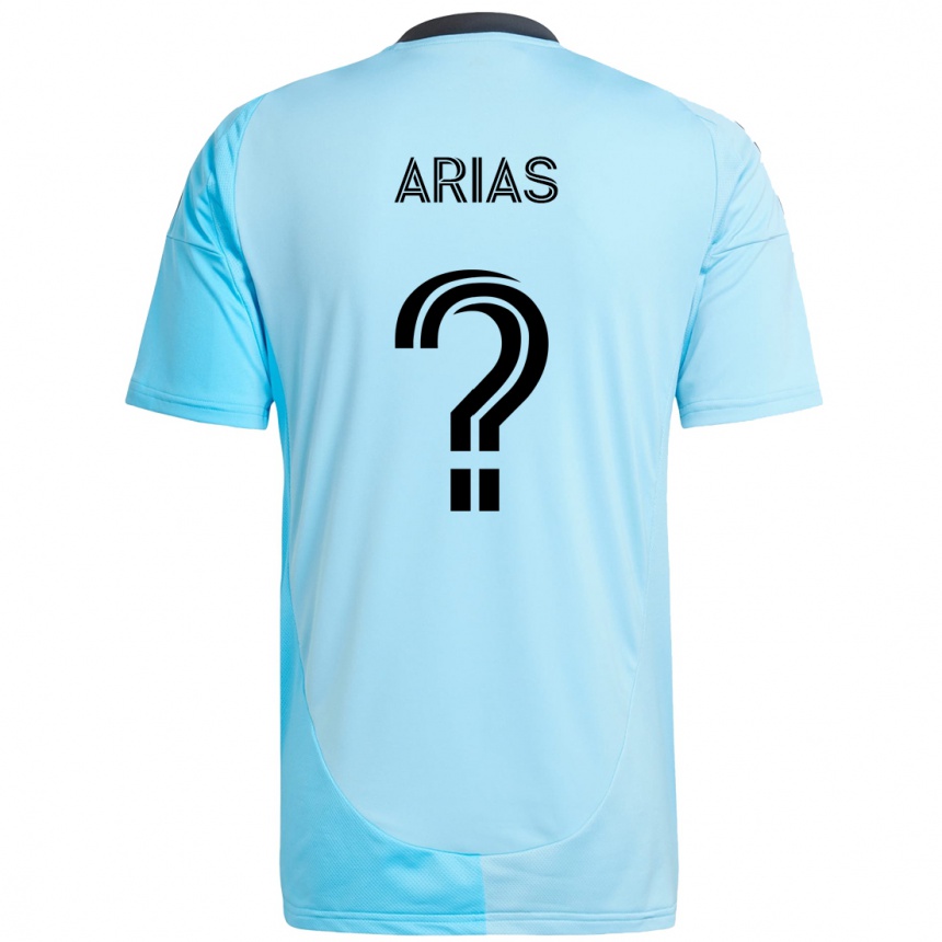נשים כדורגל Justin Arias #0 שחור כחול הרחק ג'רזי 2025/26
