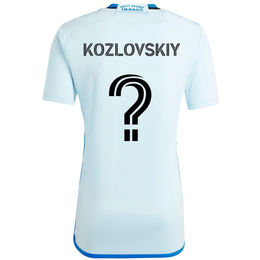 נשים כדורגל Sergei Kozlovskiy #0 כחול כהה שחור הרחק ג'רזי 2025/26