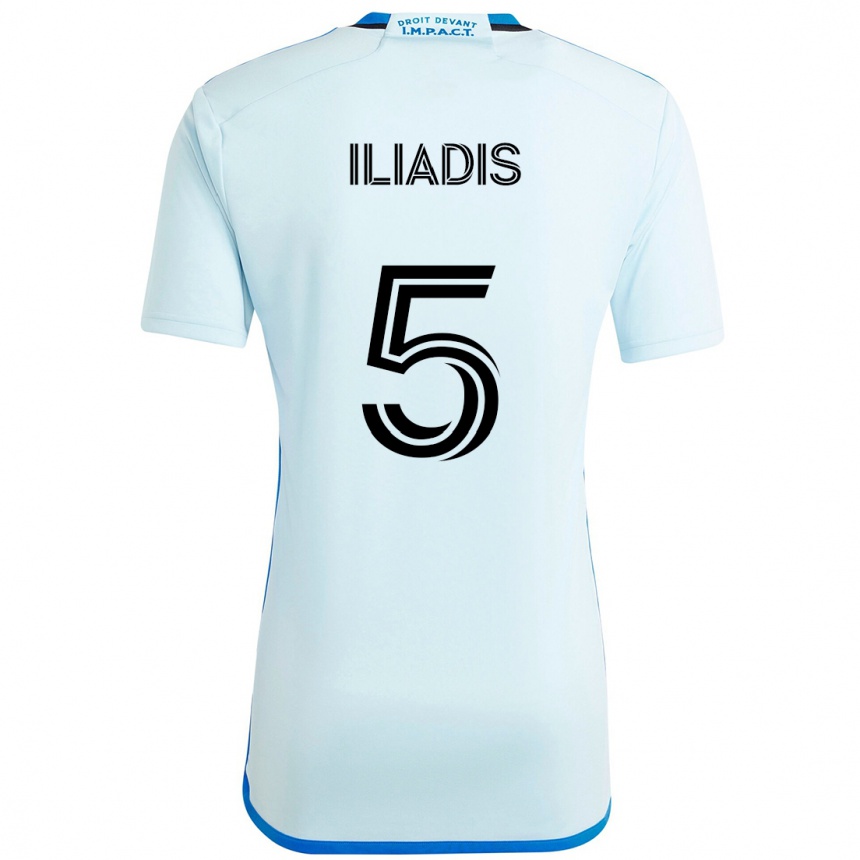 נשים כדורגל Ilias Iliadis #5 כחול כהה שחור הרחק ג'רזי 2025/26