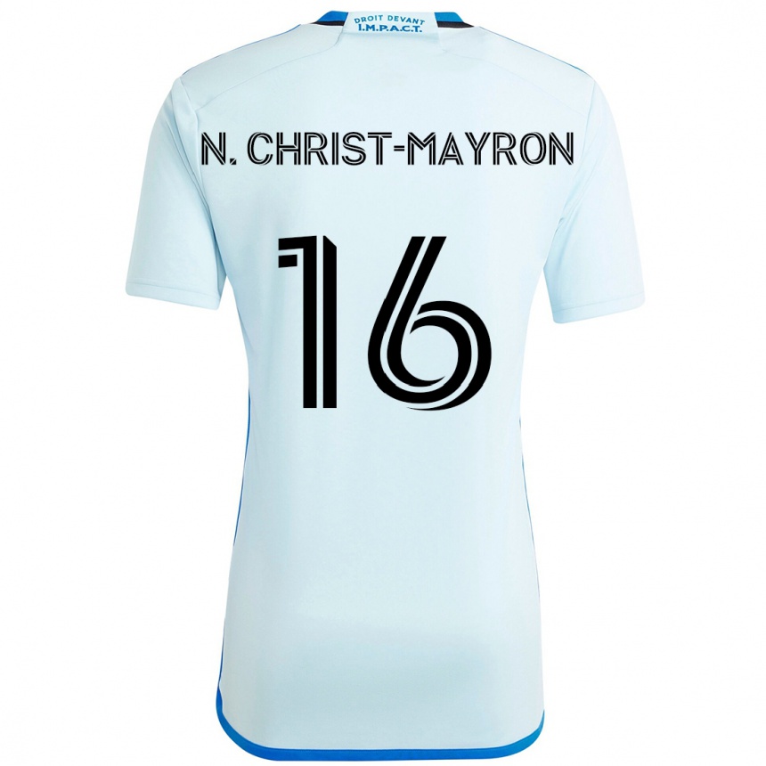 נשים כדורגל Brou Aya N\'Ta Christ-Mayron #16 כחול כהה שחור הרחק ג'רזי 2025/26