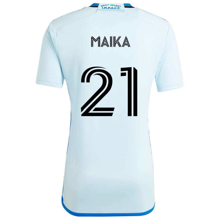 נשים כדורגל Pouliot Maika #21 כחול כהה שחור הרחק ג'רזי 2025/26
