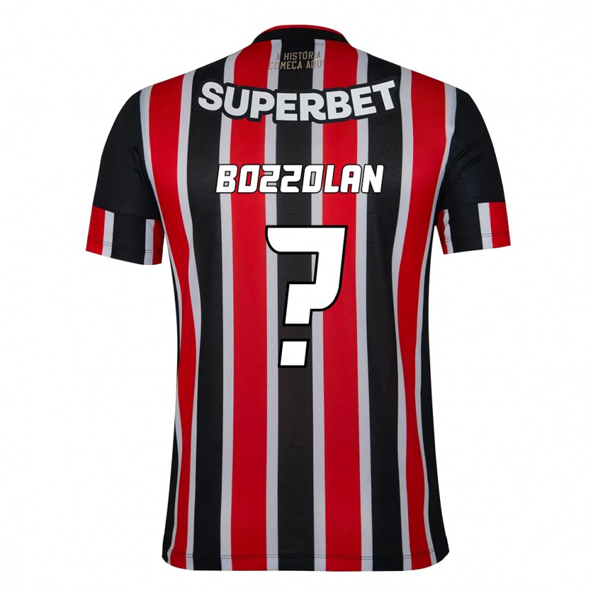 נשים כדורגל Gabriel Bozzolan #0 אדום שחור לבן הרחק ג'רזי 2025/26