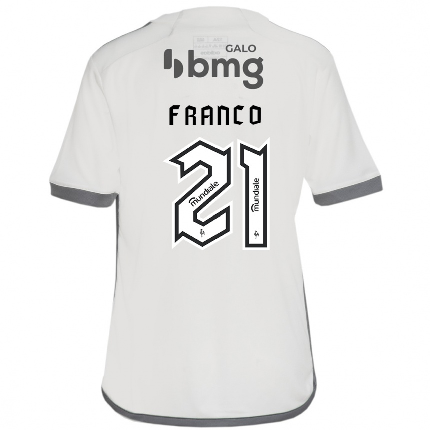 נשים כדורגל Alan Franco #21 לבן שחור הרחק ג'רזי 2025/26