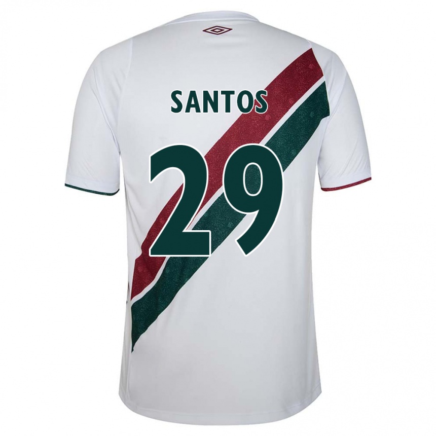נשים כדורגל Thiago Santos #29 ירוק חום-ערמוני לבן הרחק ג'רזי 2025/26