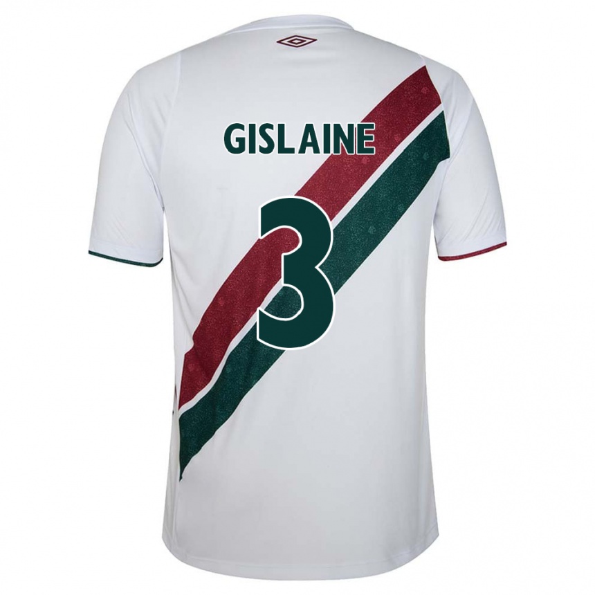 נשים כדורגל Gislaine #3 ירוק חום-ערמוני לבן הרחק ג'רזי 2025/26