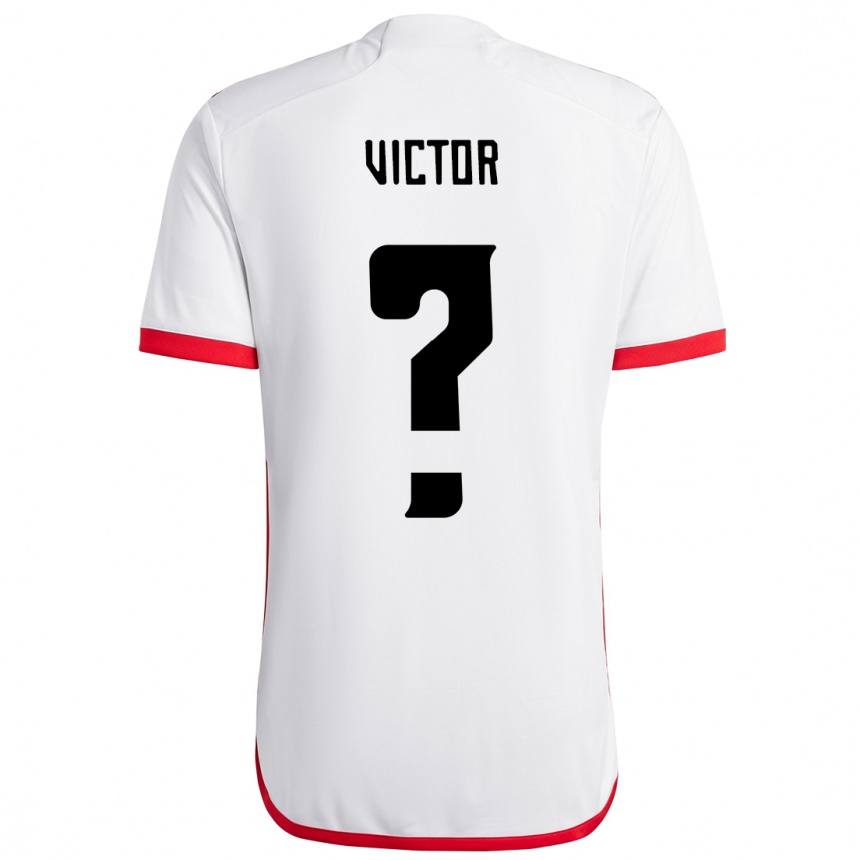 נשים כדורגל João Victor #0 אדום שחור הרחק ג'רזי 2025/26