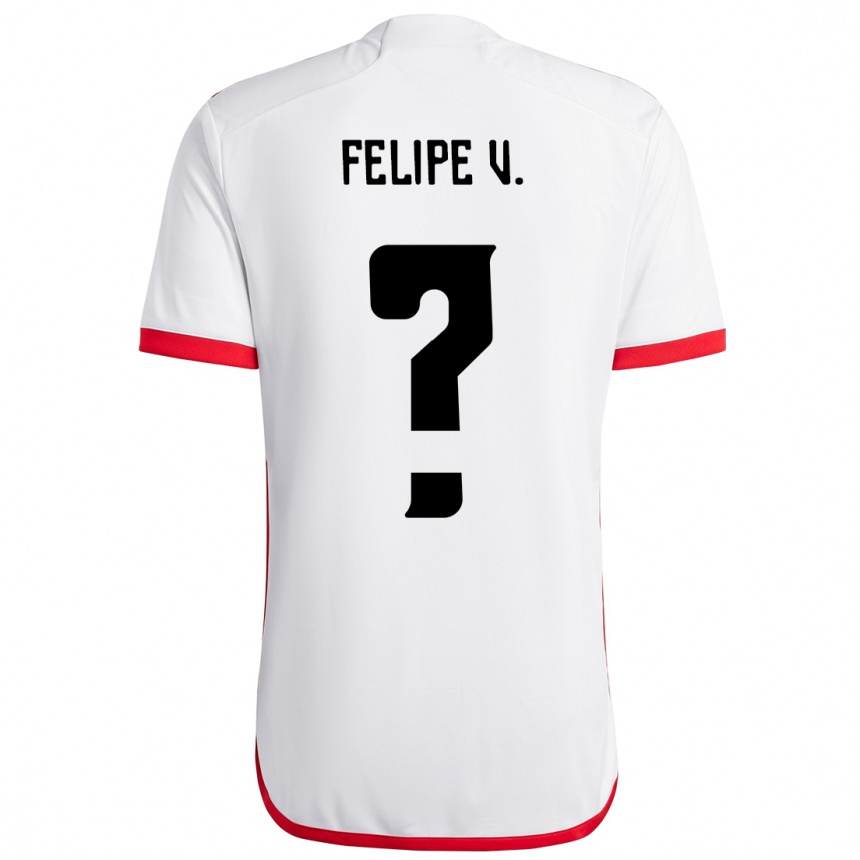 נשים כדורגל Felipe Vieira #0 אדום שחור הרחק ג'רזי 2025/26