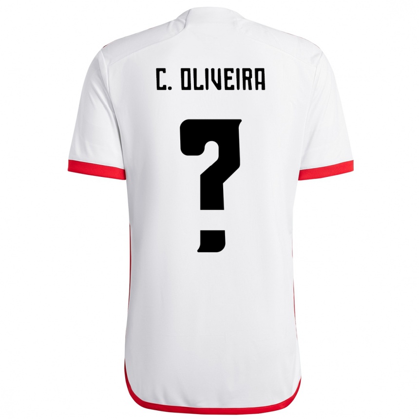 נשים כדורגל Christian Oliveira #0 אדום שחור הרחק ג'רזי 2025/26