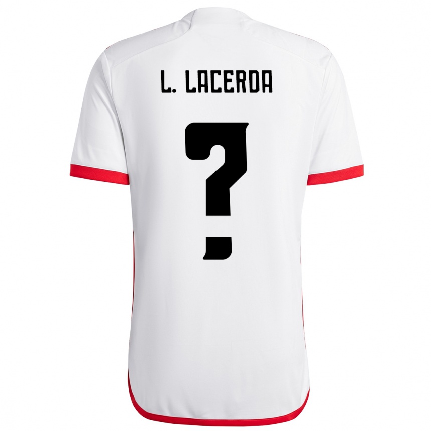 נשים כדורגל Iago Lacerda #0 אדום שחור הרחק ג'רזי 2025/26