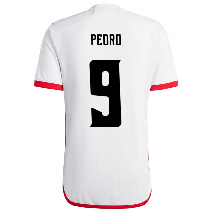 נשים כדורגל Pedro #9 אדום שחור הרחק ג'רזי 2025/26