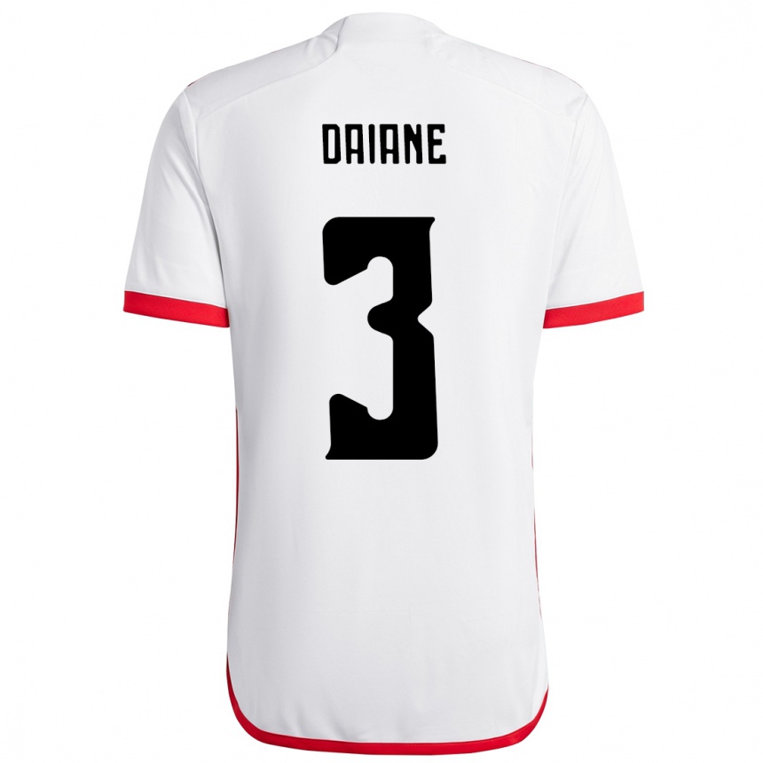 נשים כדורגל Daiane #3 אדום שחור הרחק ג'רזי 2025/26
