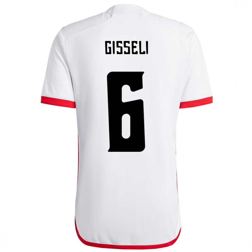 נשים כדורגל Gisseli #6 אדום שחור הרחק ג'רזי 2025/26