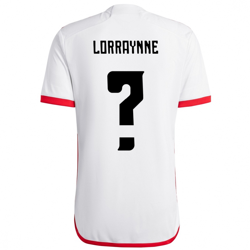 נשים כדורגל Lorraynne #0 אדום שחור הרחק ג'רזי 2025/26