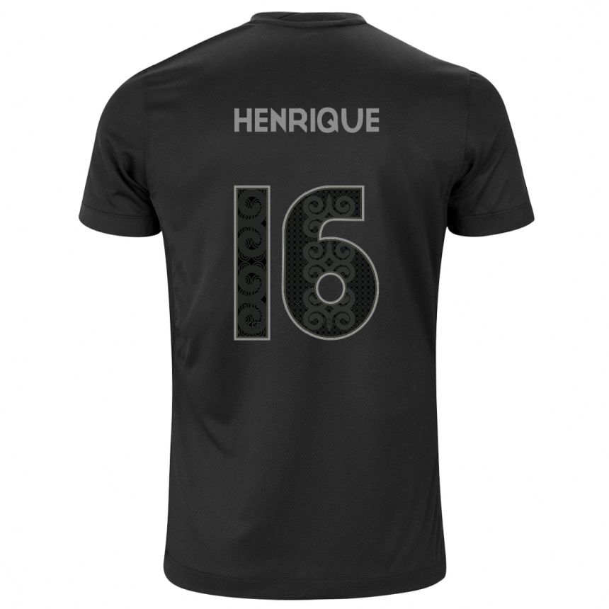 נשים כדורגל Pedro Henrique #16 שחור לבן הרחק ג'רזי 2025/26