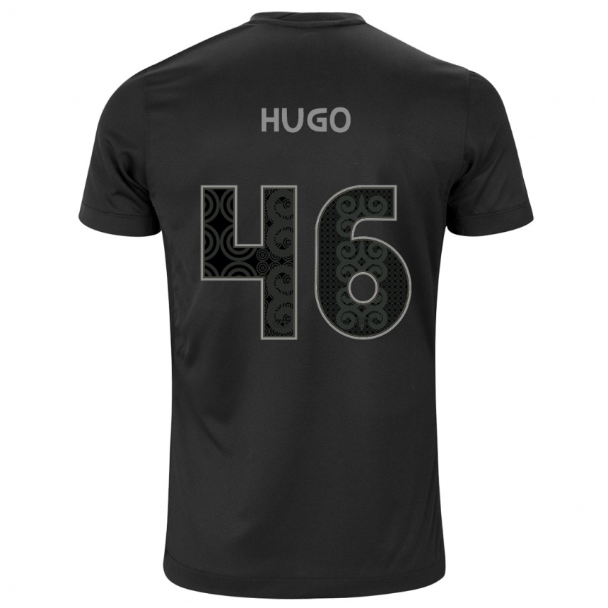 נשים כדורגל Hugo #46 שחור לבן הרחק ג'רזי 2025/26