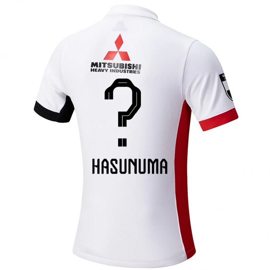 נשים כדורגל Shunsuke Hasunuma #0 אדום לבן הרחק ג'רזי 2025/26
