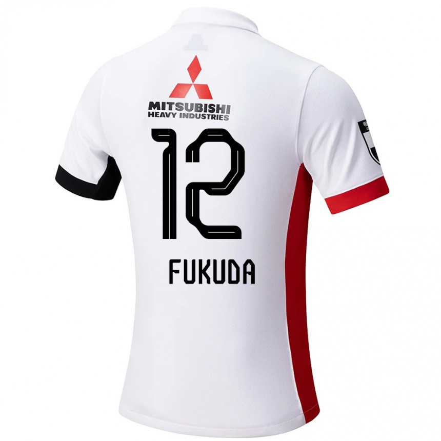 נשים כדורגל Shiori Fukuda #12 אדום לבן הרחק ג'רזי 2025/26