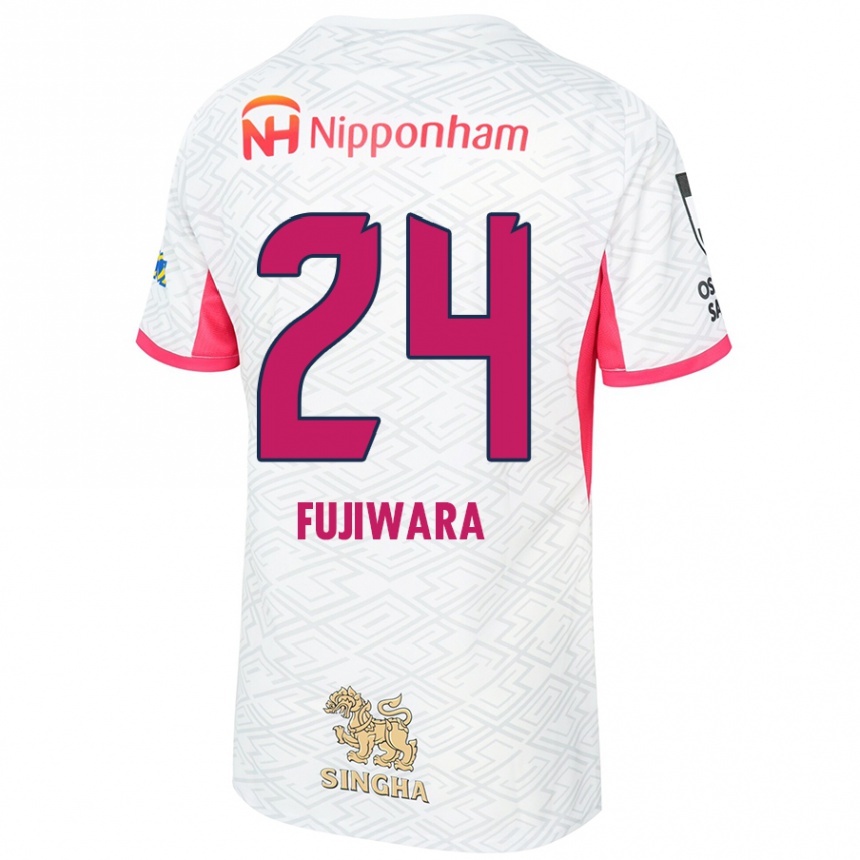 נשים כדורגל Nodoka Fujiwara #24 ורוד סאקורה לבן הרחק ג'רזי 2025/26