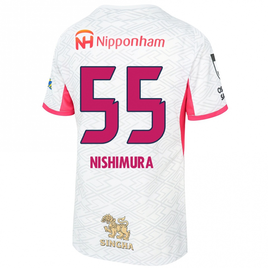נשים כדורגל Subaru Nishimura #55 ורוד סאקורה לבן הרחק ג'רזי 2025/26