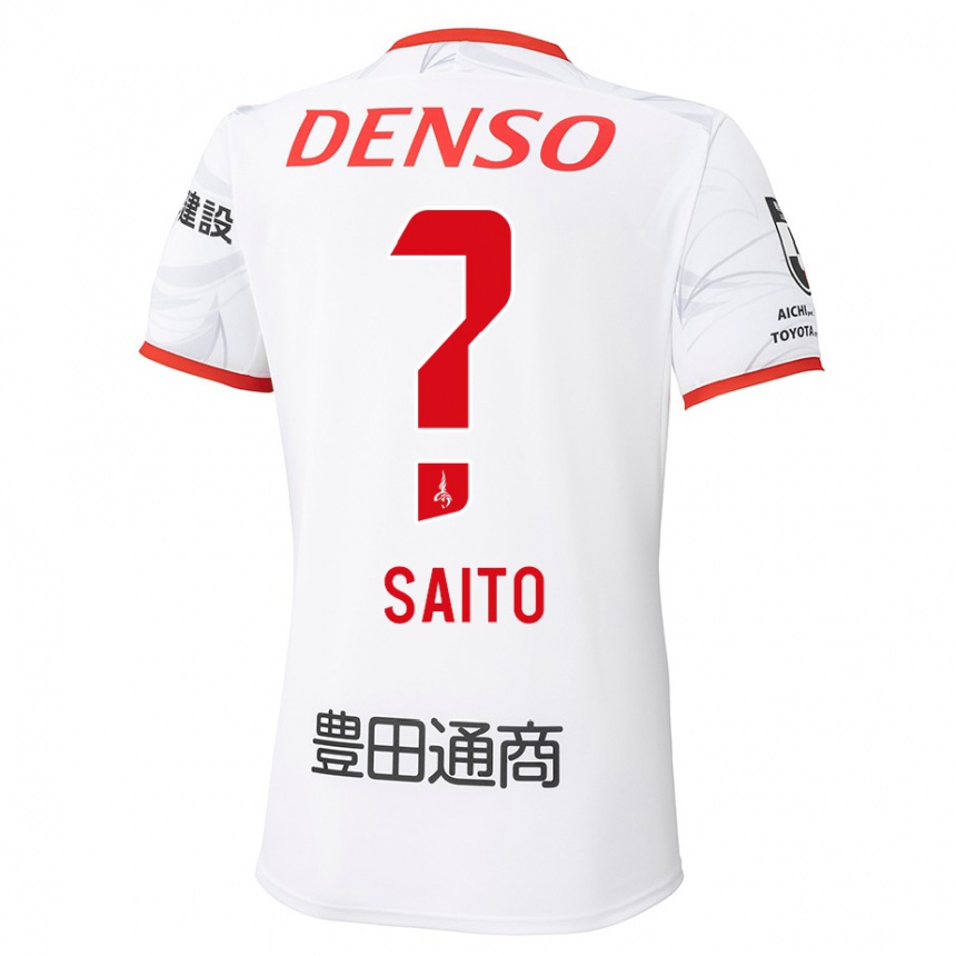 נשים כדורגל Taiyo Saito #0 לבן אדום הרחק ג'רזי 2025/26