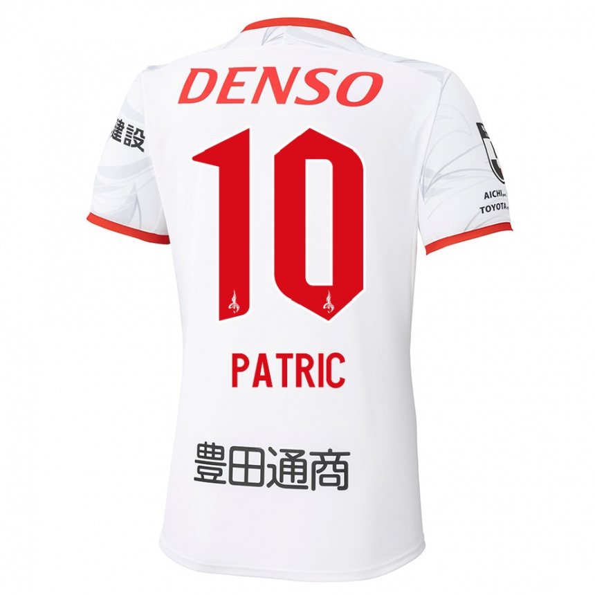 נשים כדורגל Patric #10 לבן אדום הרחק ג'רזי 2025/26