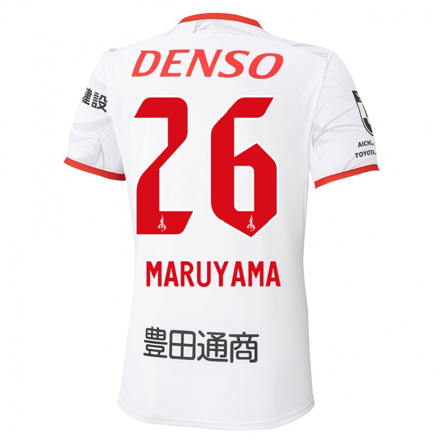 נשים כדורגל Serato Maruyama #26 לבן אדום הרחק ג'רזי 2025/26