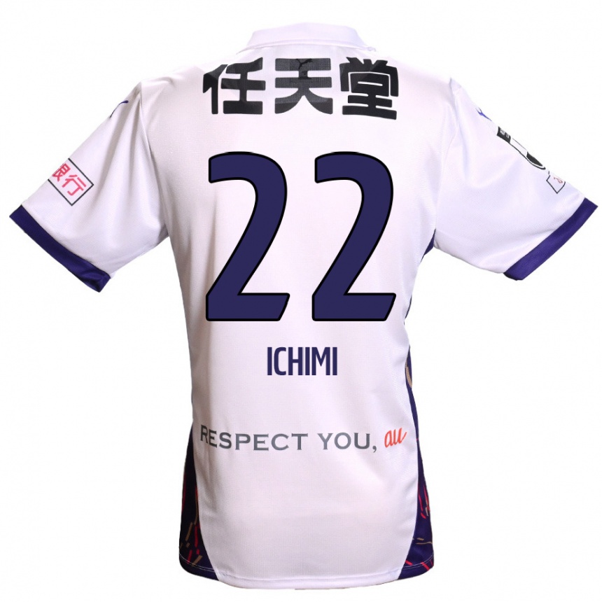 נשים כדורגל Kazunari Ichimi #22 סגול לבן שחור הרחק ג'רזי 2025/26