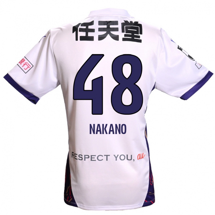 נשים כדורגל Ryuma Nakano #48 סגול לבן שחור הרחק ג'רזי 2025/26