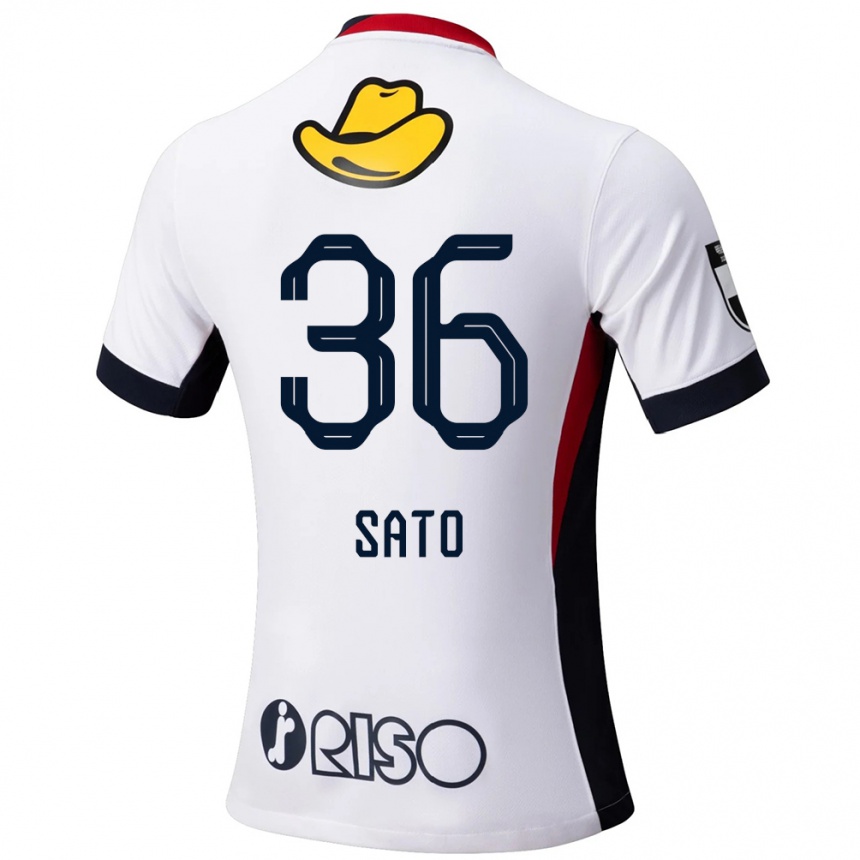 נשים כדורגל Mihiro Sato #36 אדום שחור הרחק ג'רזי 2025/26