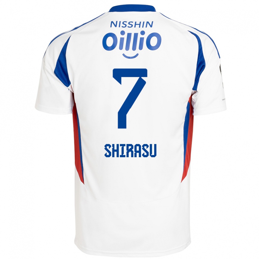 נשים כדורגל Kento Shirasu #7 לבן כחול מלכותי הרחק ג'רזי 2025/26