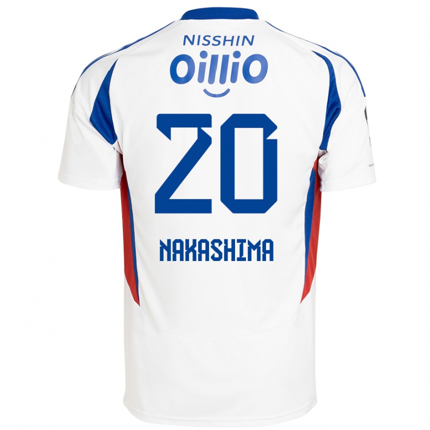 נשים כדורגל Rikuto Nakashima #20 לבן כחול מלכותי הרחק ג'רזי 2025/26