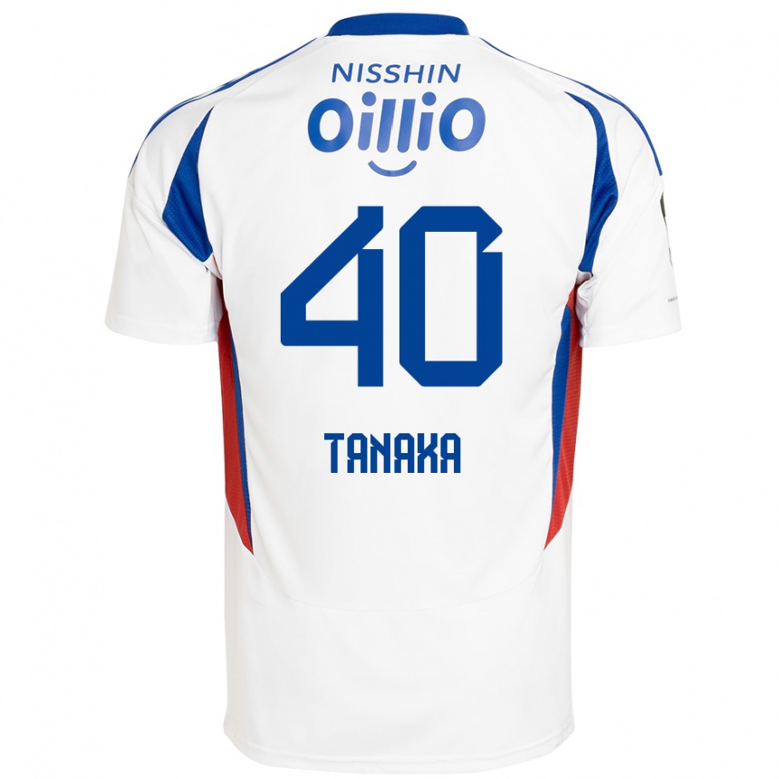 נשים כדורגל Hiei Tanaka #40 לבן כחול מלכותי הרחק ג'רזי 2025/26