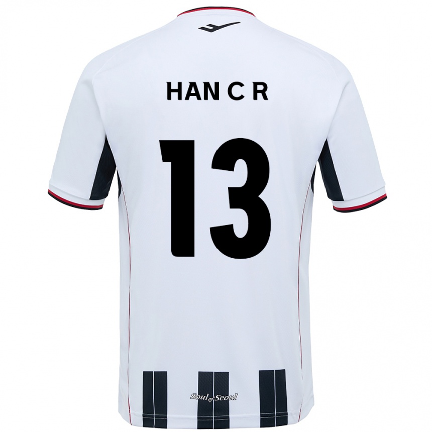נשים כדורגל Han Chae-Rin #13 שחור אדום הרחק ג'רזי 2025/26