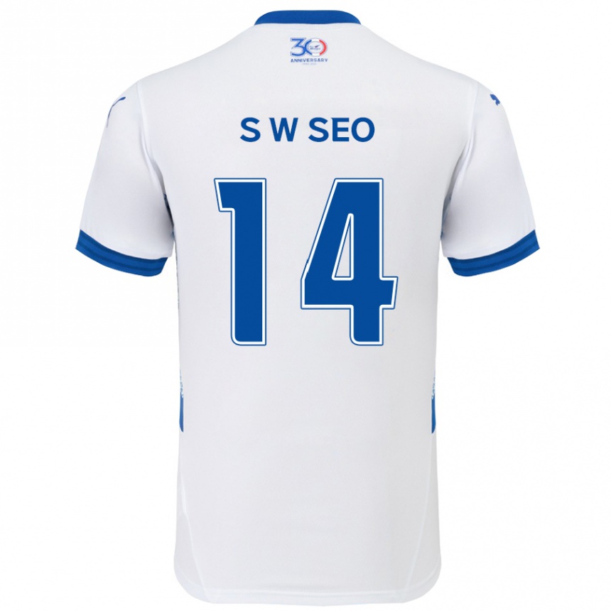נשים כדורגל Woo-Seong Seo #14 כחול מלכותי לבן הרחק ג'רזי 2025/26