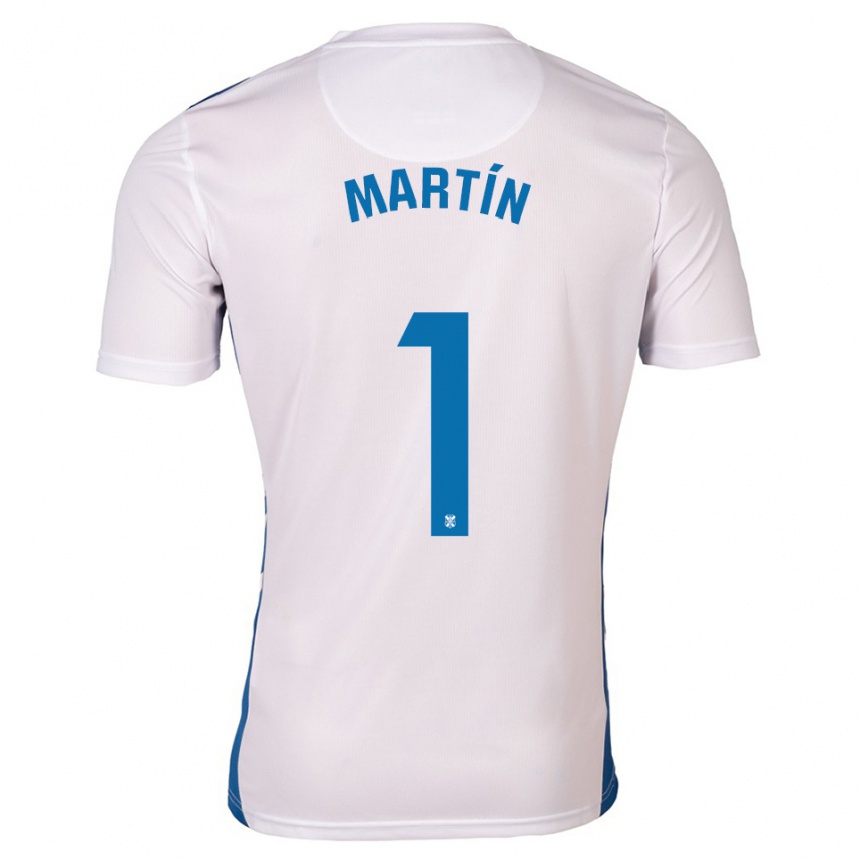 נשים כדורגל Dani Martín #1 לבן כחול ג'רזי ביתית 2025/26