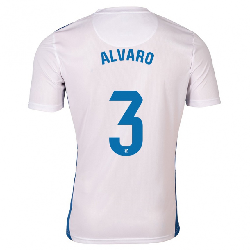 נשים כדורגל אלבארו גונסאלס סוברון #3 לבן כחול ג'רזי ביתית 2025/26