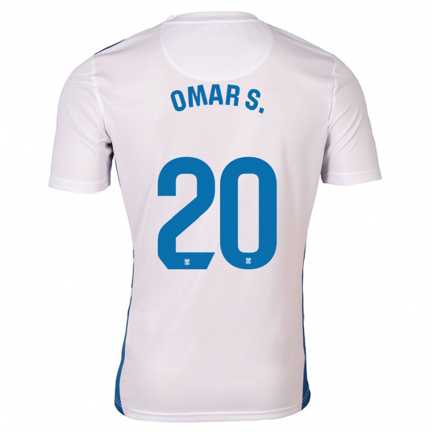 נשים כדורגל עומאר סאנצ'ס #20 לבן כחול ג'רזי ביתית 2025/26