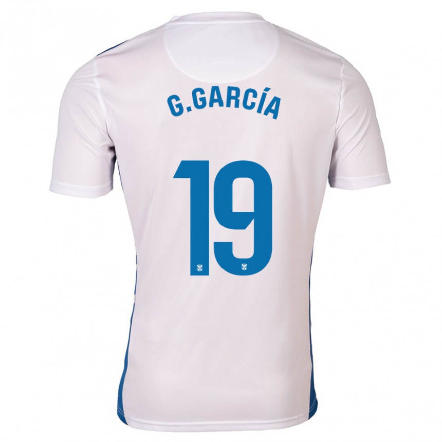 נשים כדורגל ג׳ובאני גרסיה רודריגז #19 לבן כחול ג'רזי ביתית 2025/26